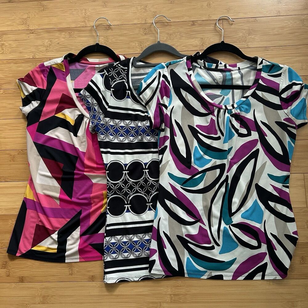 Worthington Womens Tops Small Geometric Career Professional‎ Office Set Of Three